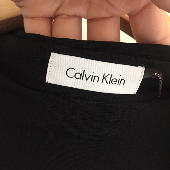 Calvin Klein Long Sleeve Black Wrap Dress - Picture 5 of 8